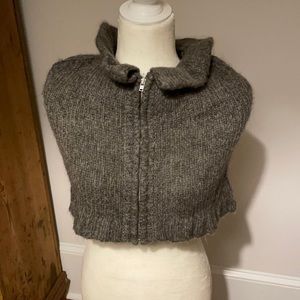 Crewcuts mohair mix gray zipper top. For 5-7 years old.